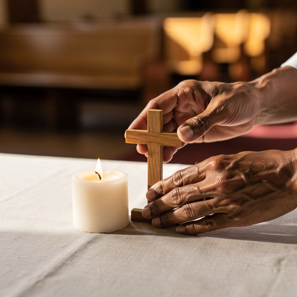 Iglesia Metodista Libre Latino Americana Sinai congregación reunida para un servicio espiritual en Logan Heights, San Diego